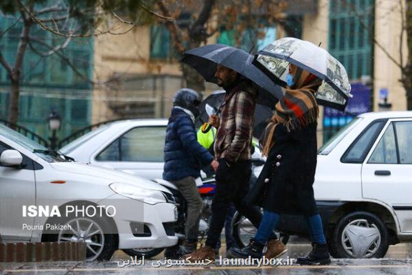 رگبار باران و باد شدید در ۲۲ استان كشور