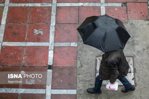 بارش باران و وزش باد شدید در تهران