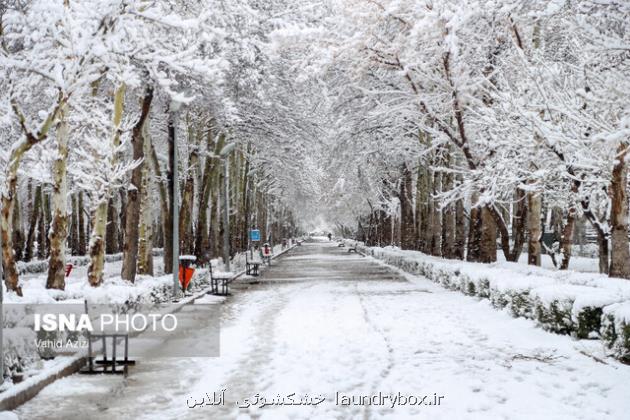 بارش برف و باران در غالب نقاط کشور طی امروز