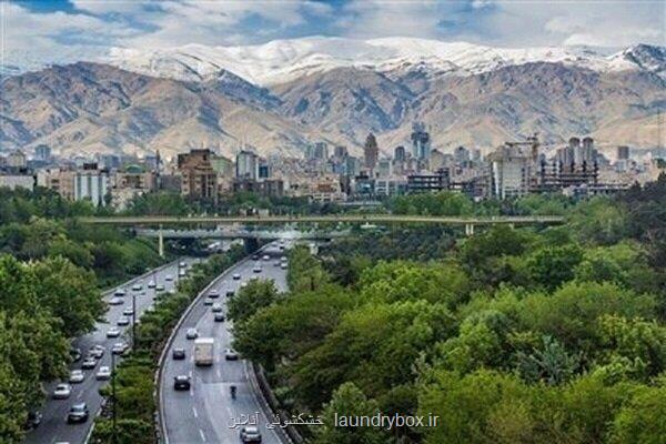 کیفیت هوای تهران در نخستین روز هفته