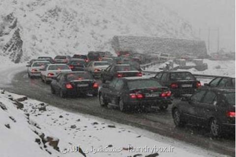 جاده چالوس یخبندان میگردد