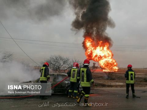 بازگشایی مسیر آزاد راه اهواز - ماهشهر بعد از انفجار خط لوله گاز