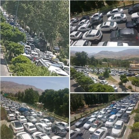 ترافیك سنگین در راه های البرز تا شب ادامه دارد