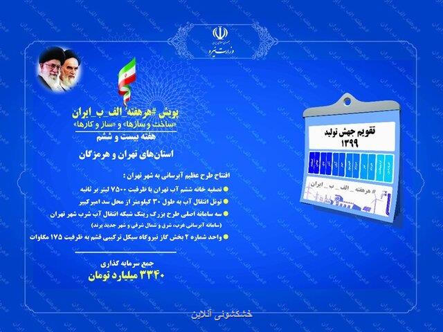 از افزایش كیفیت آب تهران تا روشنایی جزیره قشم