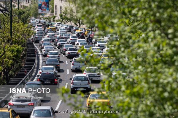 ترافیك سنگین تهران در چهارشنبه سوری